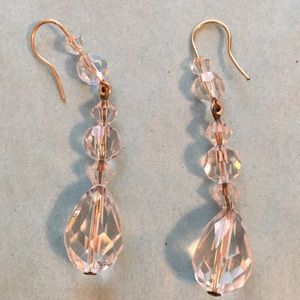 Gorgeous real crystal vintage pierced earrings!